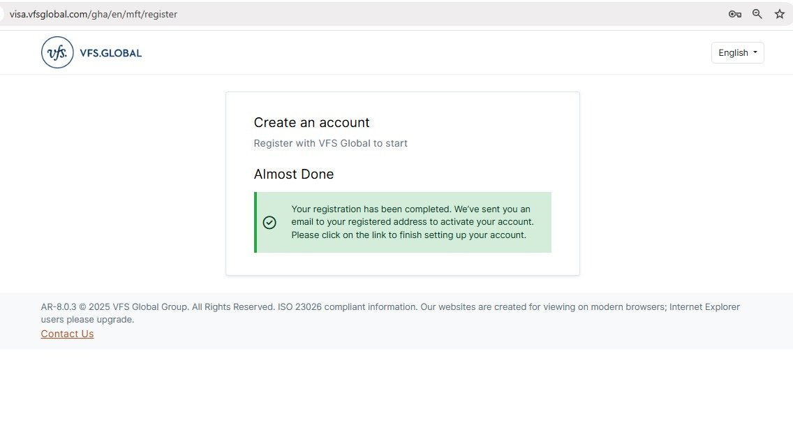 Visa Booking System Screenshot