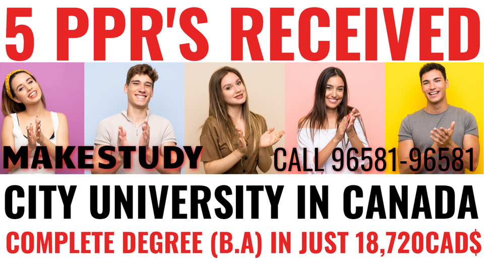 B.A. IN BUSINESS AT CITY UNIVERSITY IN CANADA. PAY 18,720CAD$ FOR COMPLETE DEGREE CALL 96581-96581