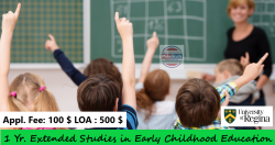 Certificate of Extended Studies in Early Childhood Education at University of Regina 