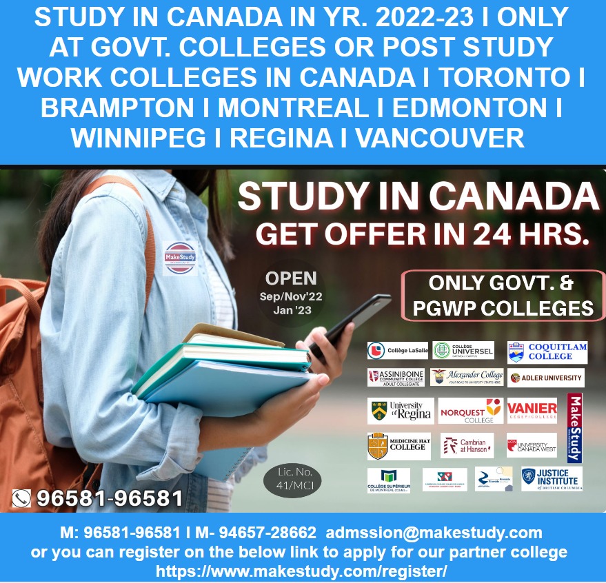 Study In Canada 2022-2023